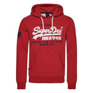 Superdry Mikina  tmavomodrá / ohnivo červená / biela