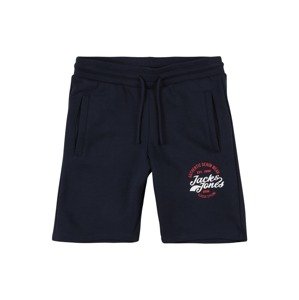 Jack & Jones Junior Nohavice  tmavomodrá / svetločervená / biela