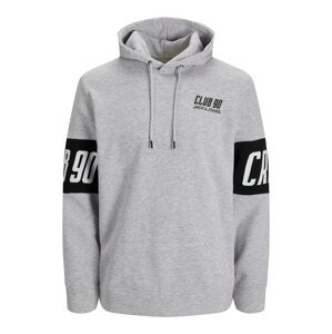 JACK & JONES Sweatshirt  sivá melírovaná / čierna / biela