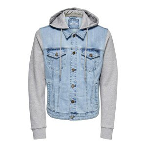 Only & Sons Prechodná bunda  modrá denim / sivá melírovaná