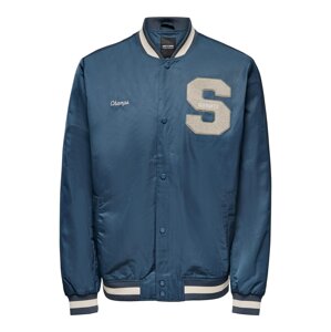 Only & Sons Prechodná bunda 'Ace Varsity'  námornícka modrá / béžová / biela