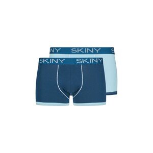 Skiny Boxershorts  svetlomodrá / tmavomodrá / biela