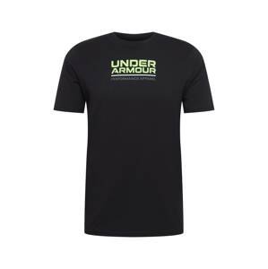 UNDER ARMOUR Funkčné tričko  čierna / svetlozelená / biela