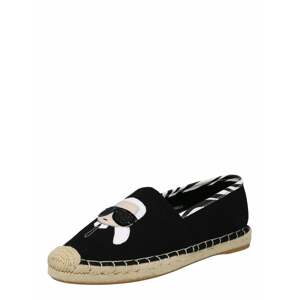 Karl Lagerfeld Espadrilky  čierna / biela / telová