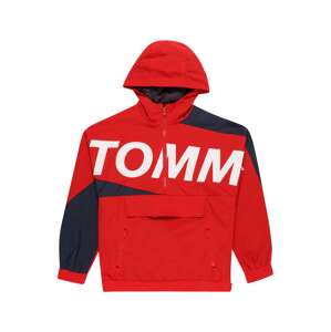 TOMMY HILFIGER Prechodná bunda 'HERO POPOVER'  ohnivo červená / námornícka modrá / biela