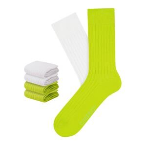 CHEERIO* Ponožky 'Tough Guy'  neónovo zelená / biela