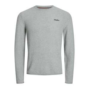 JACK & JONES Sveter  tmavomodrá / sivá / červená