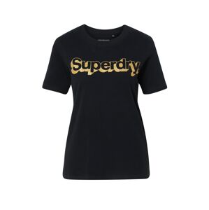 Superdry Tričko  šafránová / čierna