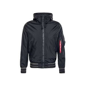 ALPHA INDUSTRIES Prechodná bunda  čierna / sivá / červená