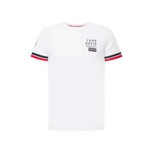 CAMP DAVID Funkčné tričko  biela / námornícka modrá / červená
