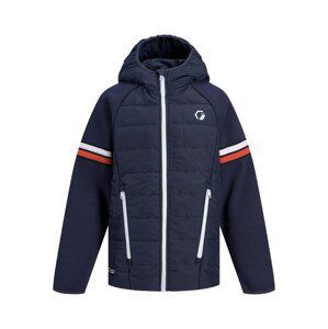 Jack & Jones Junior Prechodná bunda 'Logan'  námornícka modrá / biela / oranžová