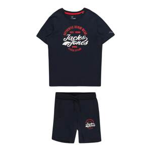 Jack & Jones Junior Joggingová súprava 'BRAT'  tmavomodrá / červená / biela