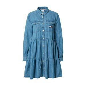 Tommy Jeans Košeľové šaty  modrá denim
