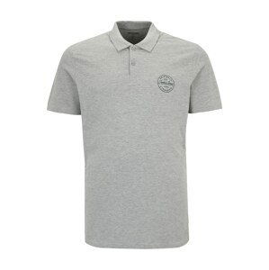 Jack & Jones Plus Tričko 'SHARK'  sivá melírovaná / tmavomodrá