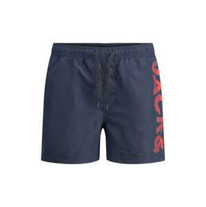 Jack & Jones Plus Plavecké šortky 'Crete'  tmavomodrá / tmavooranžová