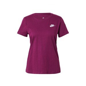 Nike Sportswear Tričko  bordová / biela