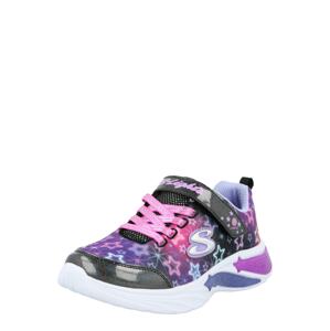 SKECHERS Tenisky 'Star Sparks'  nefritová / neónovo fialová / fuksia / čierna