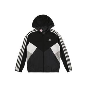 ADIDAS SPORTSWEAR Športová mikina so zipsom  béžová / čierna / biela