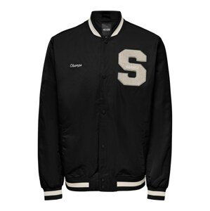 Only & Sons Prechodná bunda 'ACE VARSITY'  čierna / tmelová