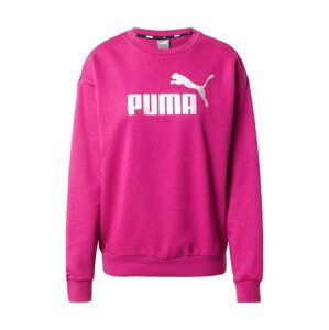 PUMA Športová mikina  fuksia / striebornosivá