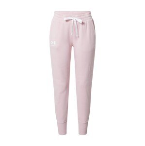 UNDER ARMOUR Športové nohavice  ružová / biela