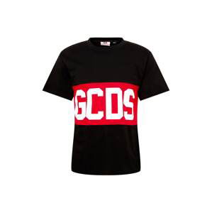 GCDS Tričko  čierna / červená / biela