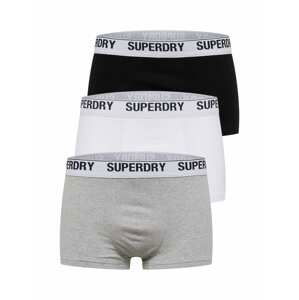 Superdry Boxerky  sivá melírovaná / čierna / biela