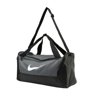 NIKE Športová taška 'Brasilia 9.5'  sivá / antracitová / biela