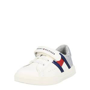 TOMMY HILFIGER Tenisky  biela / námornícka modrá / červená / strieborná