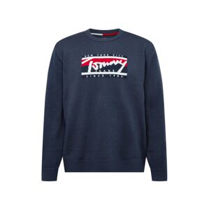 Tommy Jeans Sveter  tmavomodrá / červená / biela