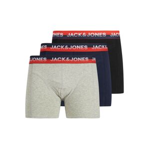 JACK & JONES Boxerky 'REWIND'  námornícka modrá / čierna / sivá melírovaná / červená / biela