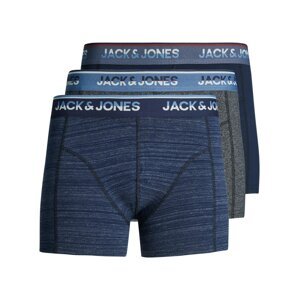 JACK & JONES Boxerky 'CURTIS'  námornícka modrá / modrosivá / sivá / biela