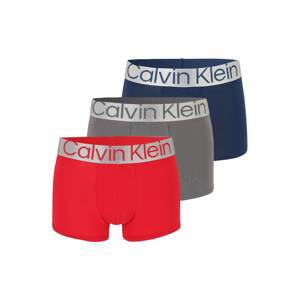 Calvin Klein Underwear Boxerky  červená / sivá / strieborná / námornícka modrá