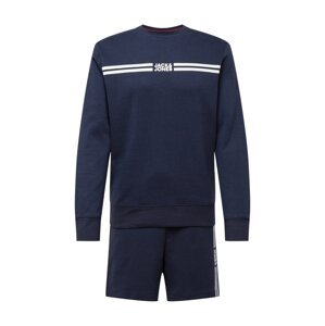 JACK & JONES Tepláková súprava  tmavomodrá / biela