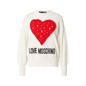 Love Moschino Sveter  červená / čierna / biela