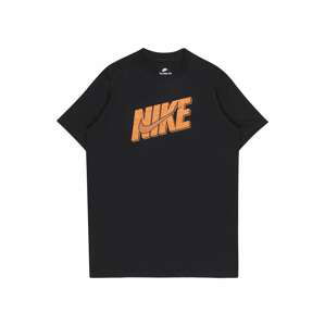 Nike Sportswear Tričko  čierna / oranžová