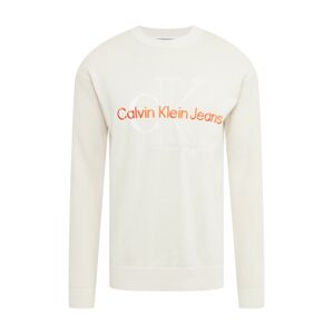 Calvin Klein Jeans Sveter  biela / oranžová