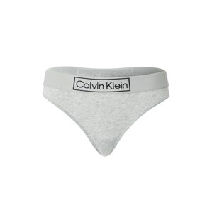 Calvin Klein Underwear Tangá  sivá melírovaná / čierna