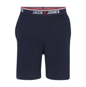 JACK & JONES Nohavice 'RON'  tmavomodrá / červená / biela