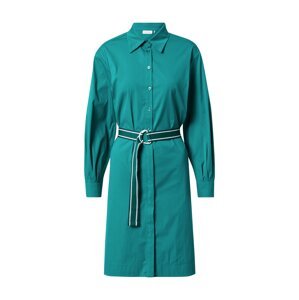 GERRY WEBER Košeľové šaty  smaragdová / biela