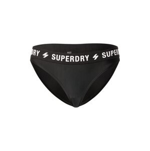 Superdry Bikinové nohavičky  čierna / biela