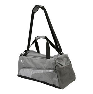 PUMA Športová taška 'Fundamentals'  sivá / biela / čierna