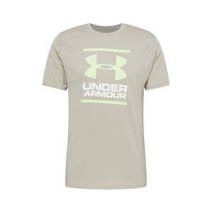 UNDER ARMOUR Funkčné tričko 'Foundation'  sivá / neónovo zelená / biela