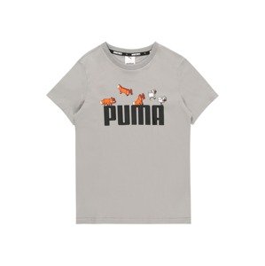 PUMA Tričko  sivá / čierna / biela / oranžová / hnedá / zelená