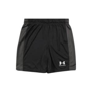 UNDER ARMOUR Športové nohavice 'Challenger'  sivá / čierna / biela