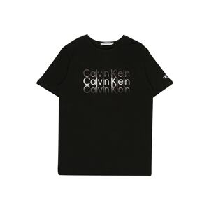 Calvin Klein Jeans Tričko  hnedá / čierna / biela