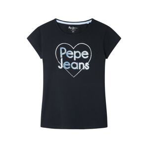 Pepe Jeans Tričko 'Harriet'  čierna / svetlomodrá