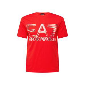 EA7 Emporio Armani Tričko  červená / biela