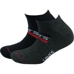 LEVI'S Ponožky  tmavosivá / červená / čierna / biela