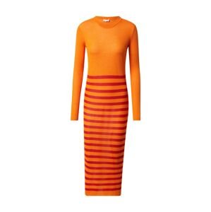LeGer Premium Pletené šaty 'Christina'  oranžová / červená